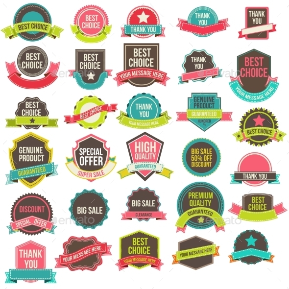 GraphicRiver Collection Labels and Ribbons 9219969 GraphicRiver Collection Labels and Ribbons 9219969