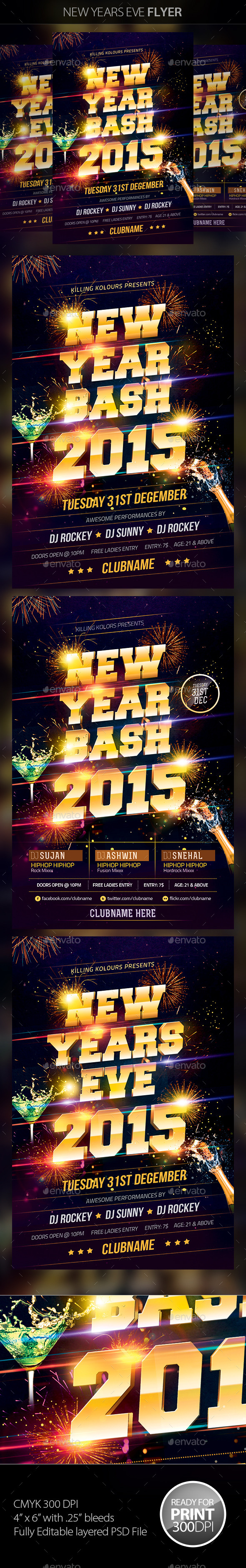 New Year Party Flyer - Clubs & Parties Events