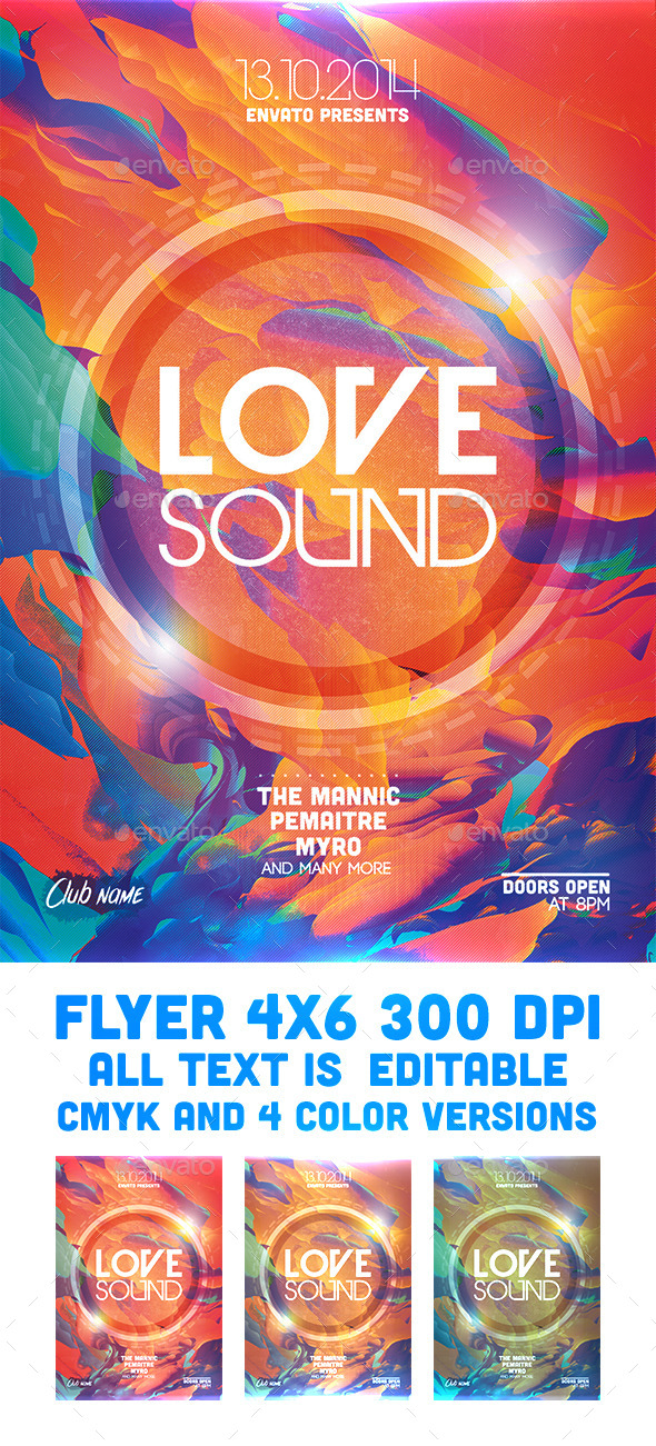 GraphicRiver Love Sound Flyer Template 9220525 GraphicRiver Love Sound Flyer Template 9220525