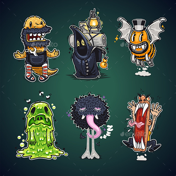 GraphicRiver Cartoon Characters Set 9208798 GraphicRiver Cartoon Characters Set 9208798