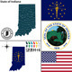 Map of State Indiana, USA - GraphicRiver Item for Sale