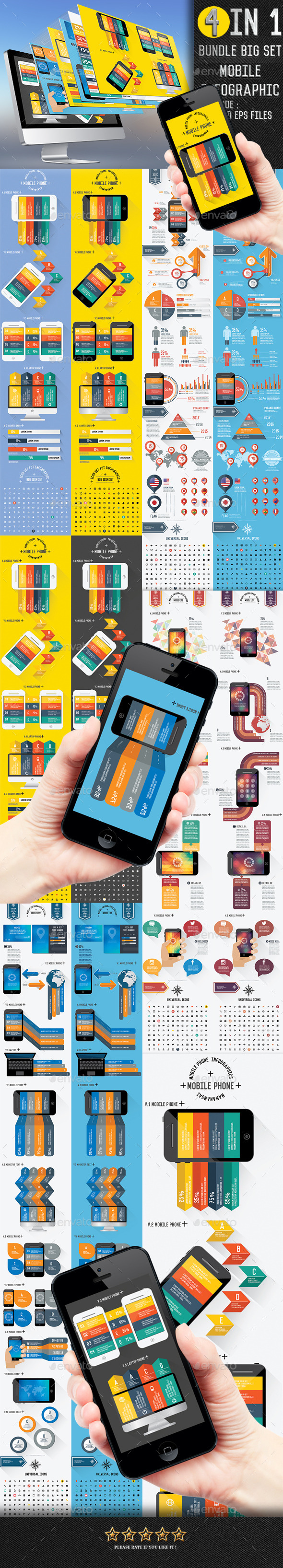 GraphicRiver 4 in 1 Bundle mobile of info graphic 9196265 GraphicRiver 4 in 1 Bundle mobile of info graphic 9196265