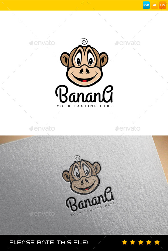 GraphicRiver Monkey Logo 9165263 GraphicRiver Monkey Logo 9165263