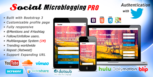 CodeCanyon Social Microblogging PRO 9217005 CodeCanyon Social Microblogging PRO 9217005