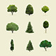 Set of Geometric Trees Set of Geometric Trees - GraphicRiver Item for Sale