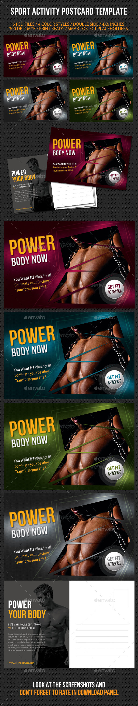 GraphicRiver Sport Activity Postcard Template V03 9222577 GraphicRiver Sport Activity Postcard Template V03 9222577