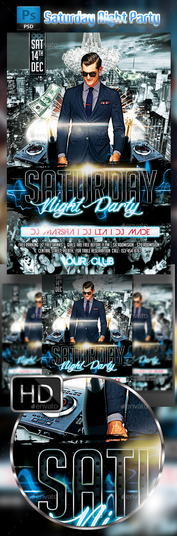 GraphicRiver Saturday Night Party #2 9222924 GraphicRiver Saturday Night Party #2 9222924