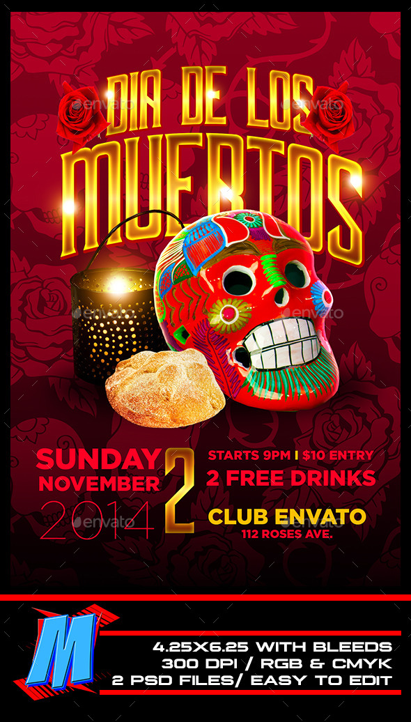 GraphicRiver Dia De Los Muertos Flyer Template 9223700 GraphicRiver Dia De Los Muertos Flyer Template 9223700