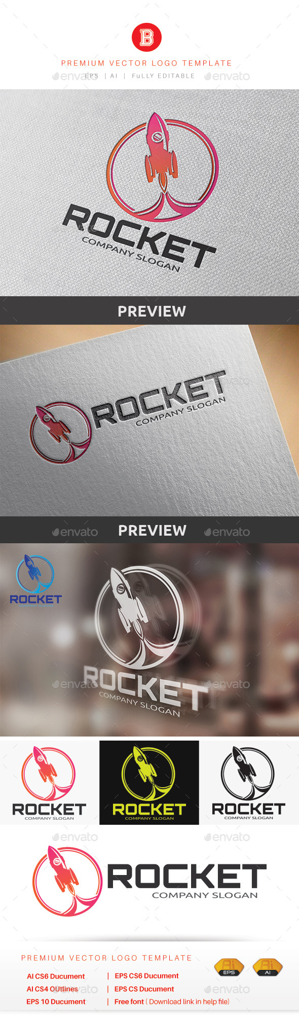 GraphicRiver Rocket Logo 9223849 GraphicRiver Rocket Logo 9223849