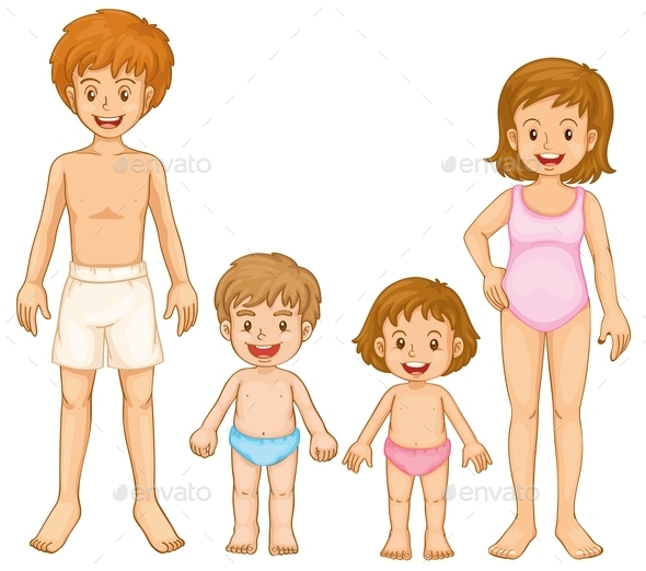 GraphicRiver A Family in their Swimming Attire 9224467 GraphicRiver A Family in their Swimming Attire 9224467