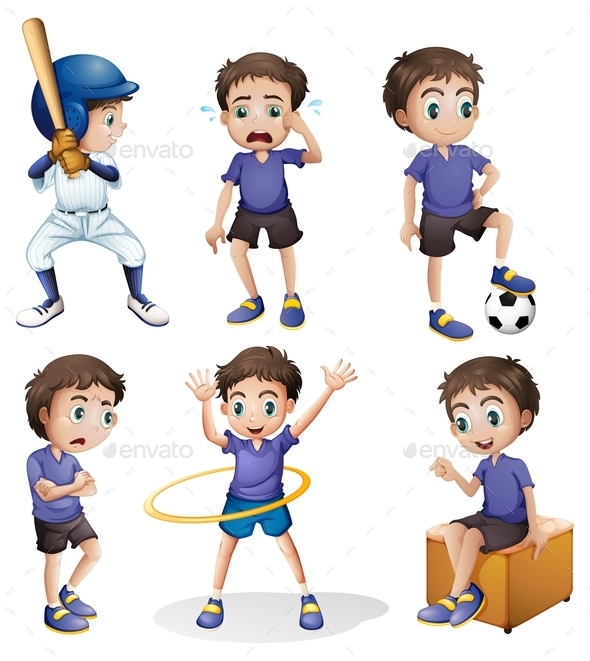 Different Activities of a Young Boy Different Activities of a Young Boy