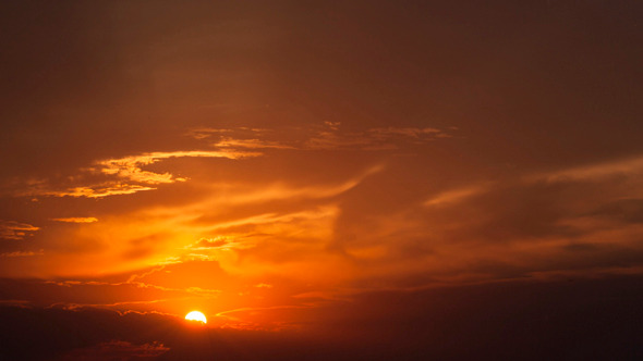 Sunset In Cloudy Sky Sunset In Cloudy Sky
