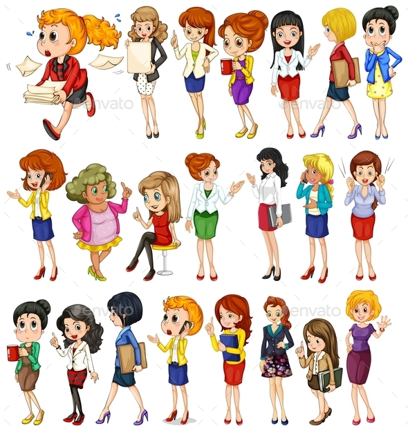 GraphicRiver Office Women Set 9225289 GraphicRiver Office Women Set 9225289