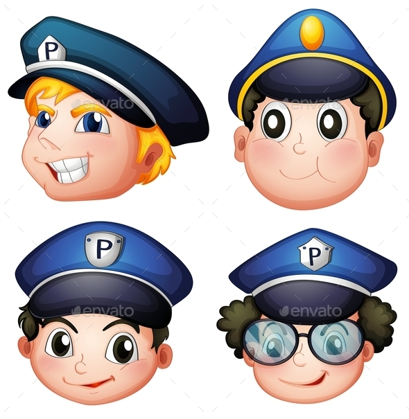 GraphicRiver Head of Four Cops 9225503 GraphicRiver Head of Four Cops 9225503