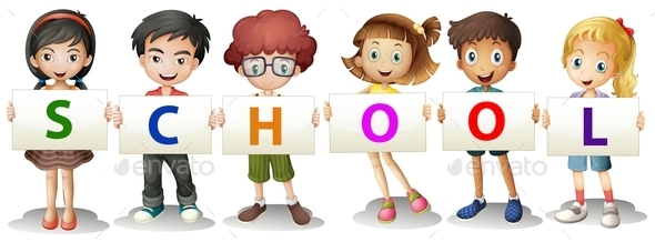 GraphicRiver Kids Forming the School Letters 9225654 GraphicRiver Kids Forming the School Letters 9225654