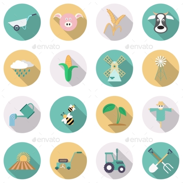 GraphicRiver Agriculture and Farming Icons 9226182 GraphicRiver Agriculture and Farming Icons 9226182