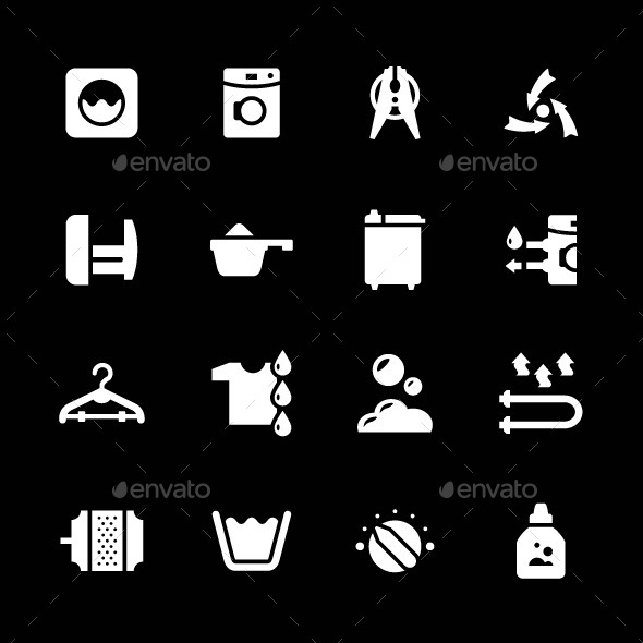 Set Icons of Laundry Set Icons of Laundry