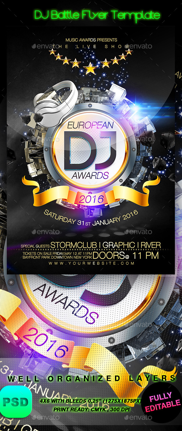GraphicRiver DJ Battle Flyer Template 9227443 GraphicRiver DJ Battle Flyer Template 9227443