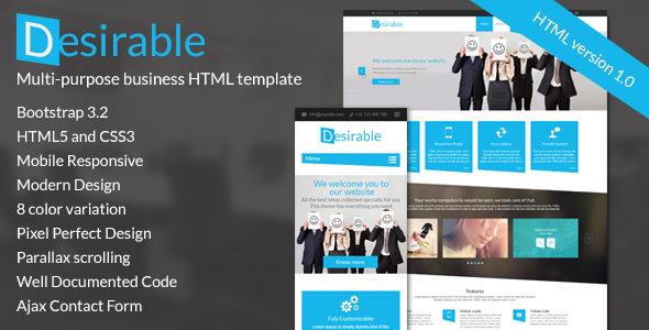 ThemeForest Desirable Responsive HTML5 Business Template 9227771 ThemeForest Desirable Responsive HTML5 Business Template 9227771