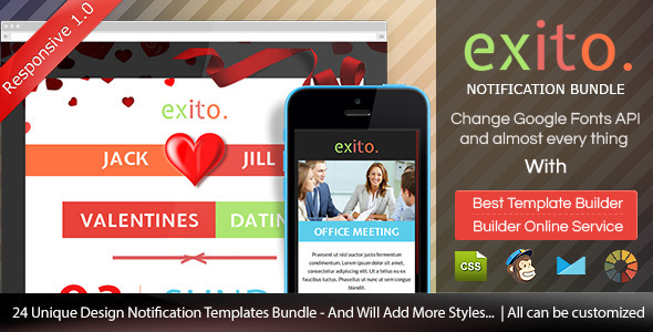 ThemeForest Exito Notification Bundle Email With Builder 9160297 ThemeForest Exito Notification Bundle Email With Builder 9160297