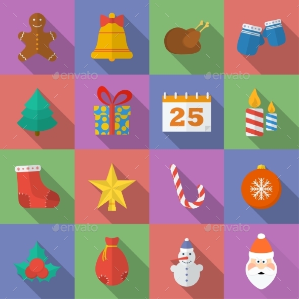GraphicRiver Set of Christmas Icons 9228051 GraphicRiver Set of Christmas Icons 9228051