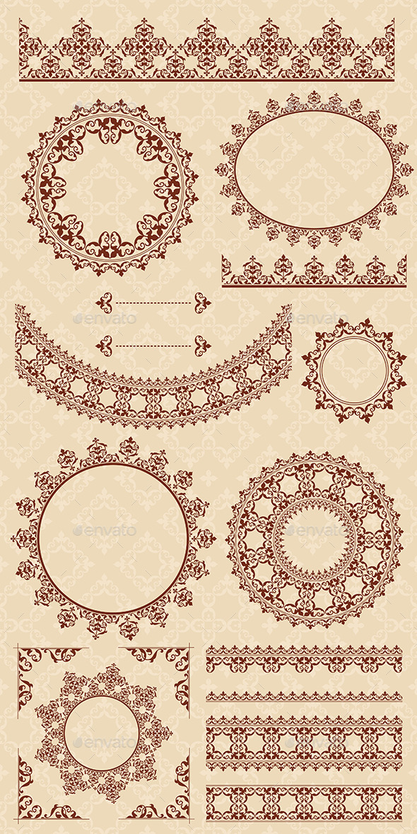 GraphicRiver Brown Ornamental Elements Vector Set 9228107 GraphicRiver Brown Ornamental Elements Vector Set 9228107