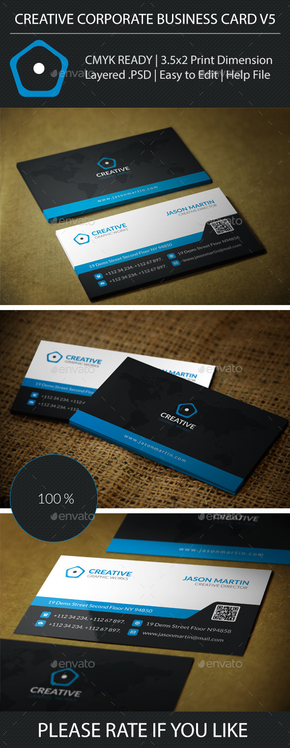 GraphicRiver Creative Corporate Business Card V5 9230897 GraphicRiver Creative Corporate Business Card V5 9230897