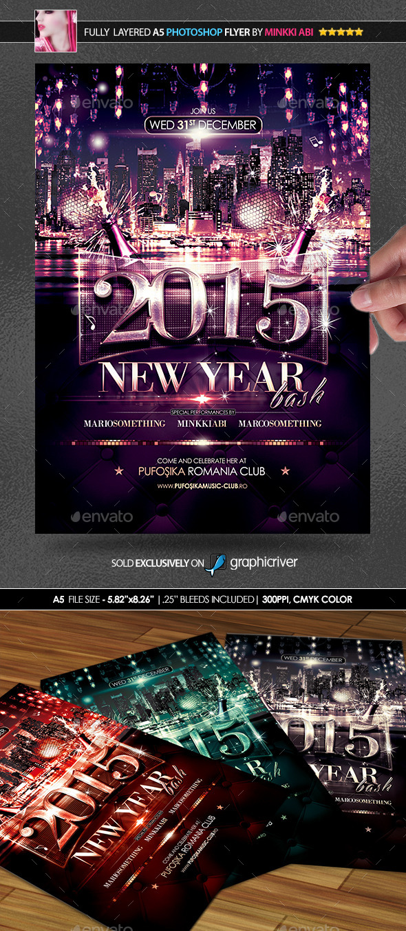 GraphicRiver New Year Bash Poster Flyer 9231887 GraphicRiver New Year Bash Poster Flyer 9231887