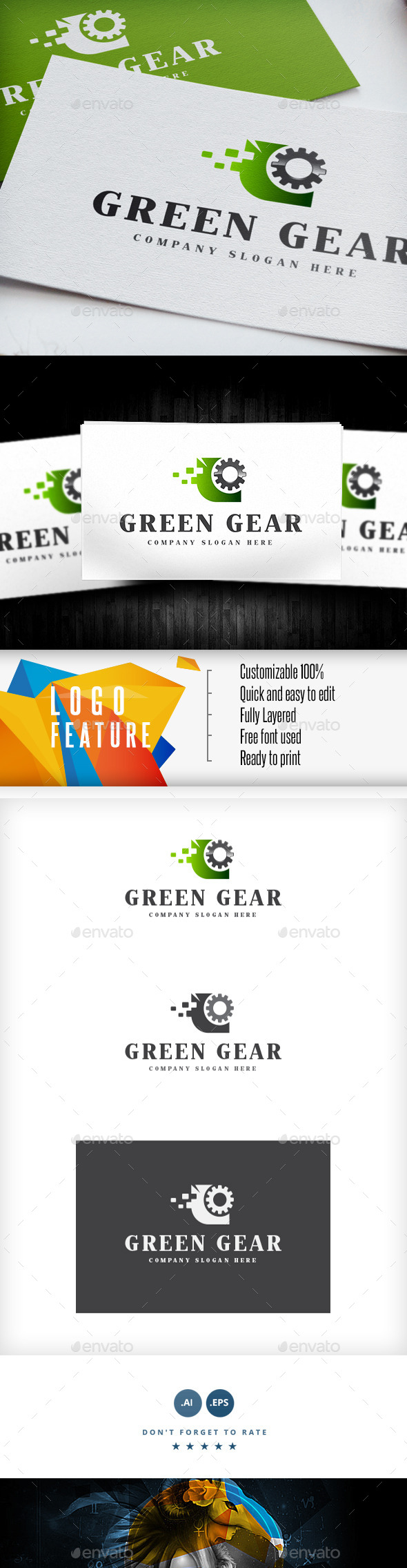 GraphicRiver Green Gear Logo 9234467 GraphicRiver Green Gear Logo 9234467