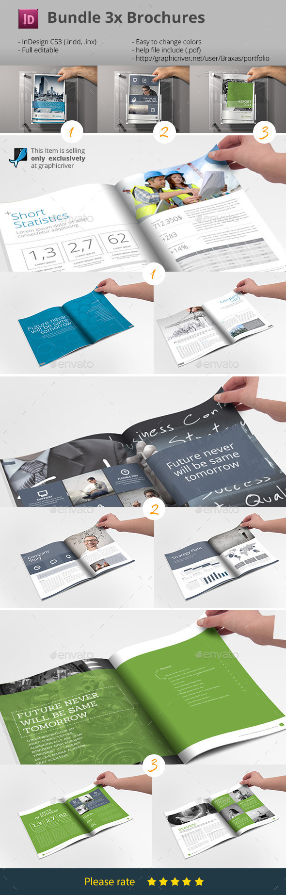 Business Brochure Bundle InDesign Templates Business Brochure Bundle InDesign Templates