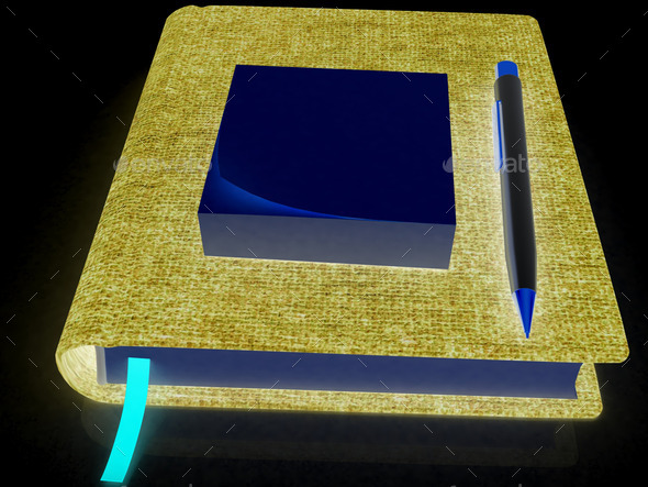 Sticky notes and pen on notepad (Misc) Photo Download