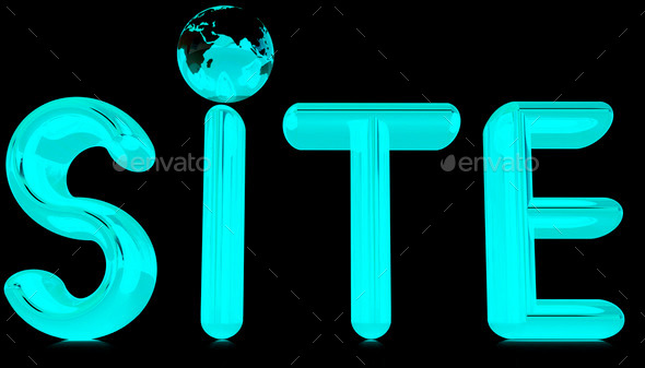 3d illustration text 'site' (Misc) Photo Download