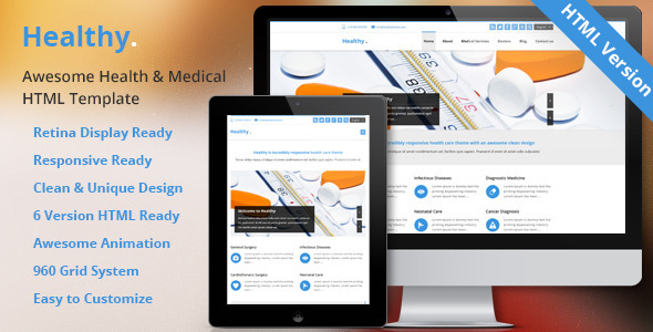 ThemeForest Healthy- Awesome Medical HTML5 & CSS3 Template 9204297 ThemeForest Healthy- Awesome Medical HTML5 & CSS3 Template 9204297