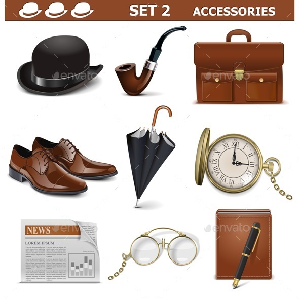 Vector Male Accessories Set 2 Vector Male Accessories Set 2