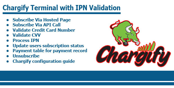 CodeCanyon Chargify Terminal With IPN Validation 9014545 CodeCanyon Chargify Terminal With IPN Validation 9014545