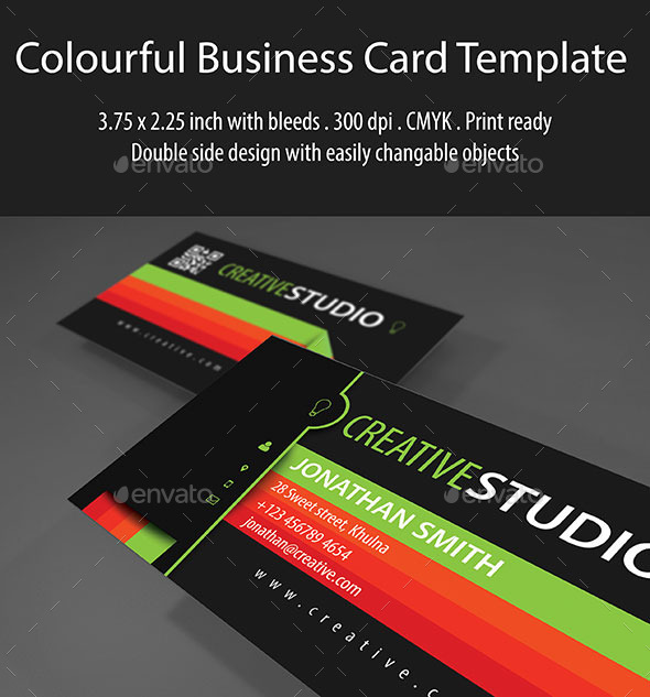 GraphicRiver Colorful Business Card Template 9237354 GraphicRiver Colorful Business Card Template 9237354