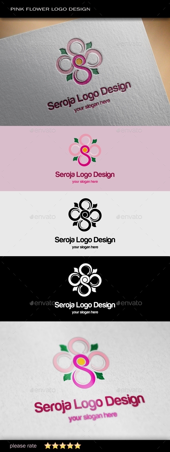 GraphicRiver Pink Flower Logo Template 9239394 GraphicRiver Pink Flower Logo Template 9239394