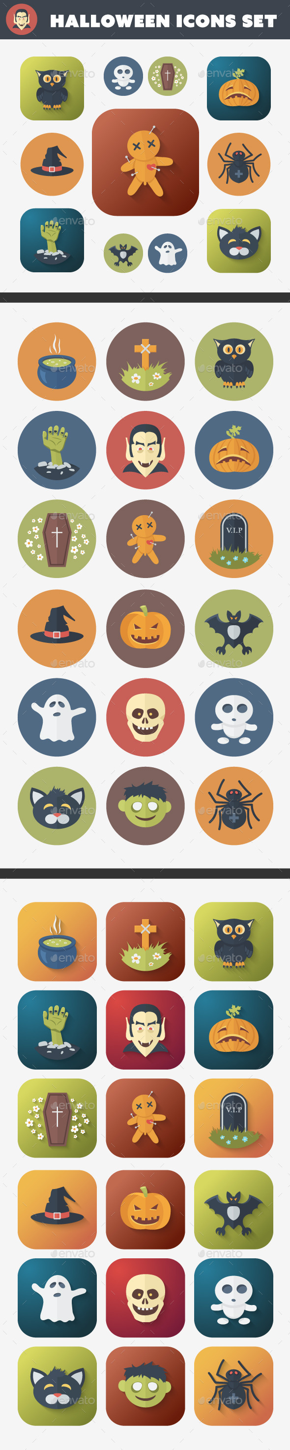 GraphicRiver Halloween Flat Icons Set 9241289 GraphicRiver Halloween Flat Icons Set 9241289