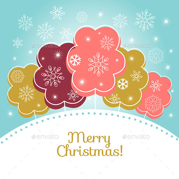 Merry Christmas Vector Card