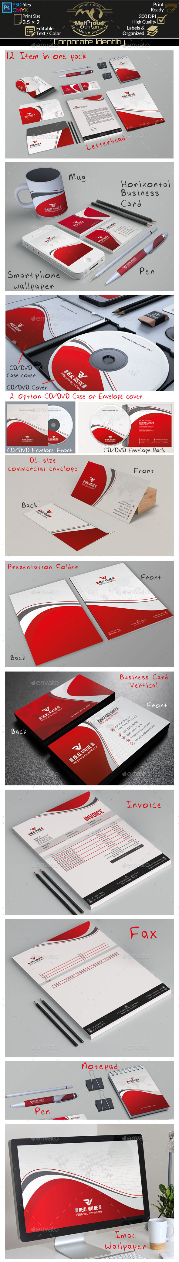 GraphicRiver Red Corporate Identity 9243077 GraphicRiver Red Corporate Identity 9243077