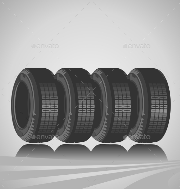 GraphicRiver Car Tires 9243948 GraphicRiver Car Tires 9243948