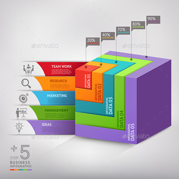 Business Box Infographic Template.