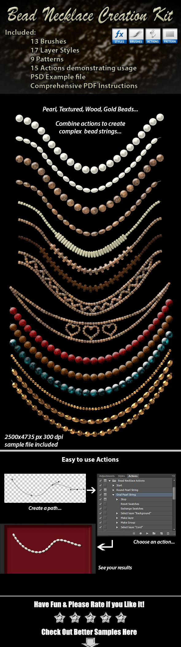 GraphicRiver Bead Necklace Creation Kit 9249673 GraphicRiver Bead Necklace Creation Kit 9249673