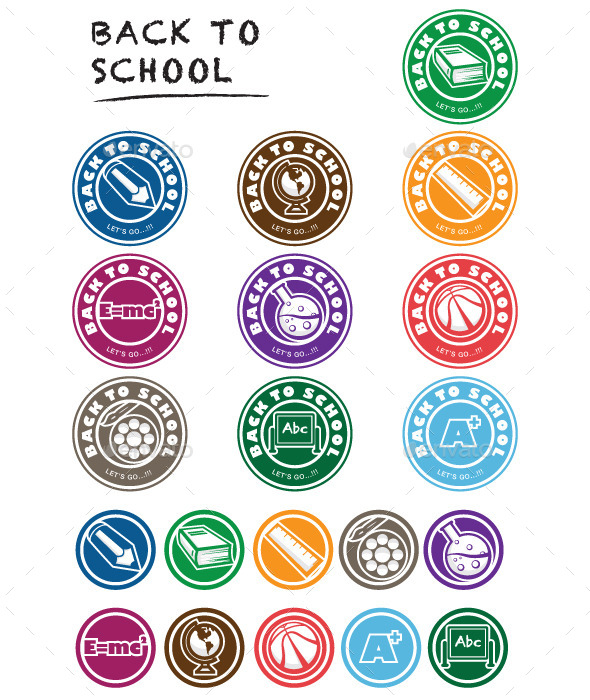 GraphicRiver Back to School Icon Set Labels 9250137 GraphicRiver Back to School Icon Set Labels 9250137