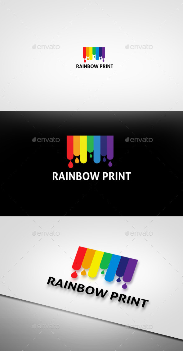 Rainbow Print Logo (Abstract)