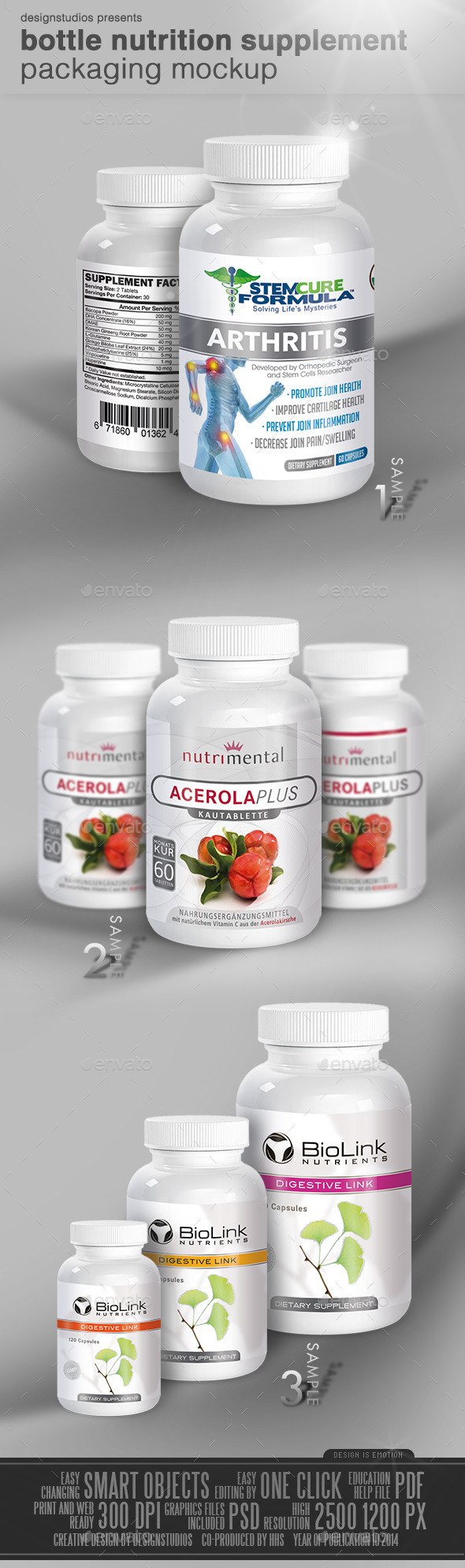 GraphicRiver Bottle Nutrition Supplement Packaging Mock-Up 9251421 GraphicRiver Bottle Nutrition Supplement Packaging Mock-Up 9251421
