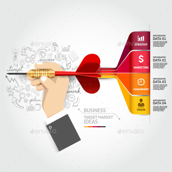 Business Target Marketing Infographics Concept
