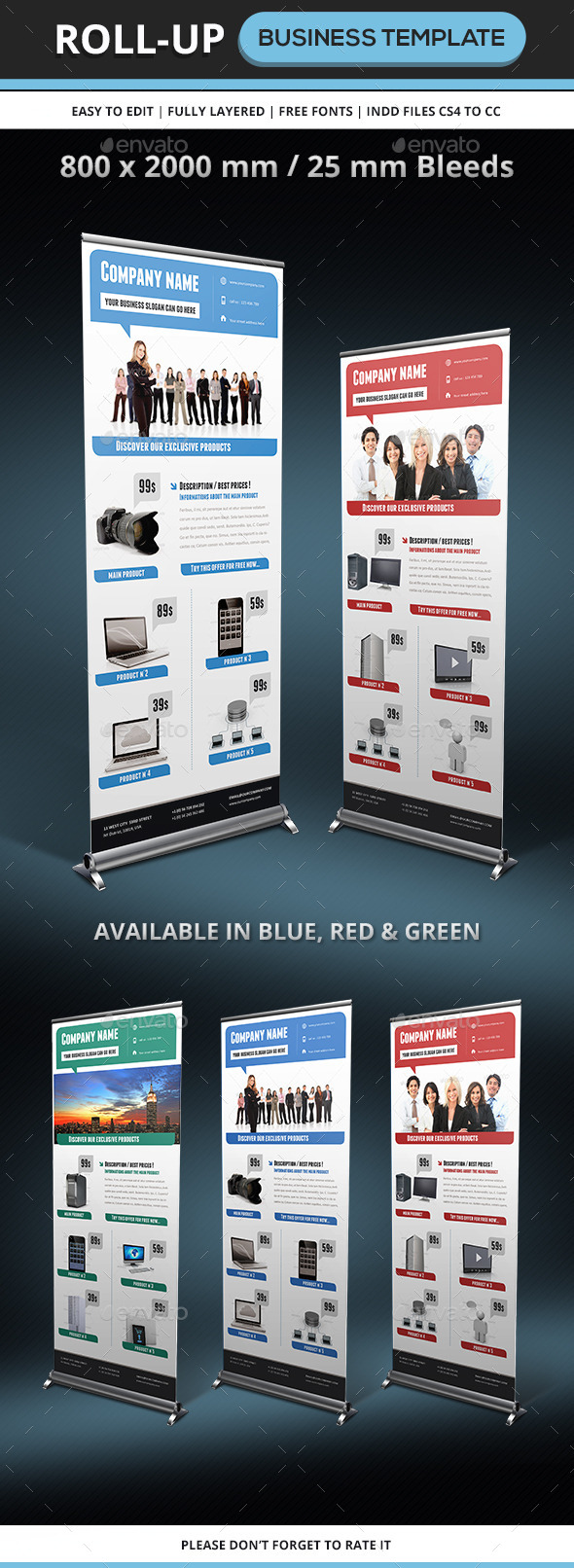 Corporate & Business Rollup template (Signage)