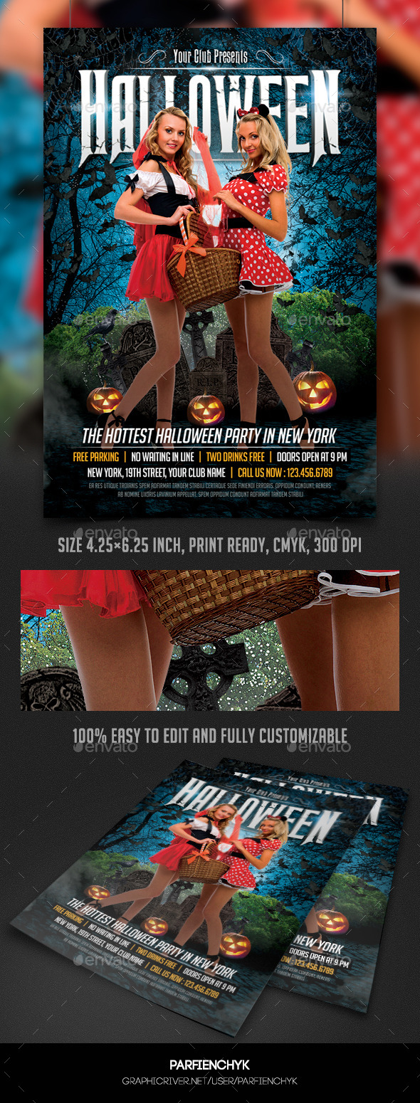 Sexy Halloween Party Flyer Template