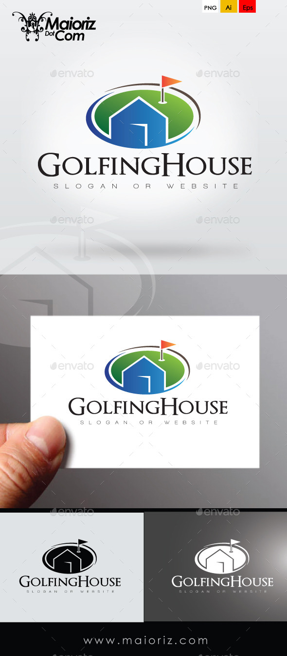 GraphicRiver Golfing House Logo Template 9253051 GraphicRiver Golfing House Logo Template 9253051